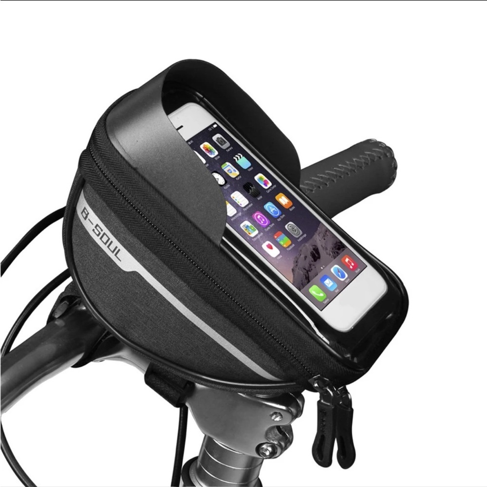 B-SOUL Bike Phone Case Mount Waterproof Display Small Storage Cycling Ac…